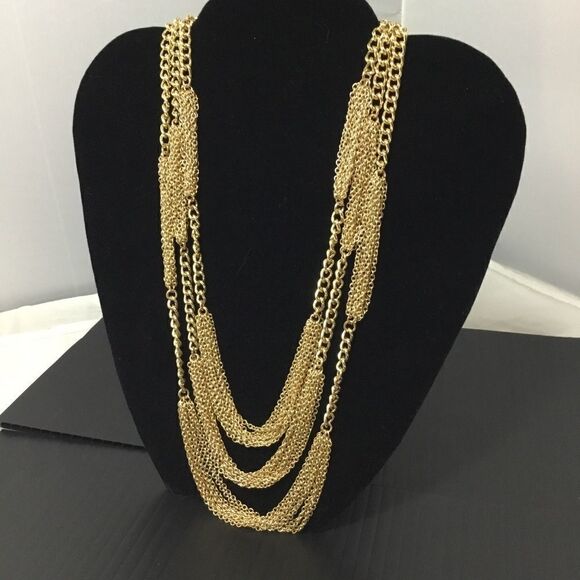 I.N.C. Gold-Tone Multi-Strand Layered Necklace G2 - Picture 1 of 5